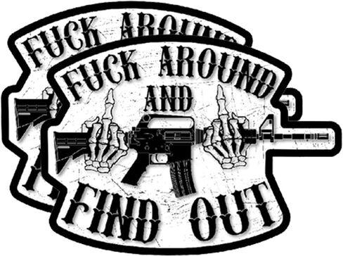 eDesign FAFO Fuck Around and Find Out Skull Middle Finger Vinyl Sticker Decal - 4 Inches - for Car Truck Van Window Bumper Laptop Tablet Cup Tumbler Water Bottle and Any Smooth Surface in Saudi Arabia