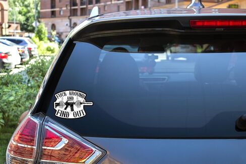 eDesign FAFO Fuck Around and Find Out Skull Middle Finger Vinyl Sticker Decal - 4 Inches - for Car Truck Van Window Bumper Laptop Tablet Cup Tumbler Water Bottle and Any Smooth Surface in Saudi Arabia