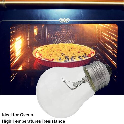 Oven Light Bulb 40 Watt Appliance Light Bulb, High Temperature 300 Degree Resistant Appliance Bulb for Oven, Stove, Refrigerator, Microwave E26 Medium Base, A15 (2-Pack) in Kuwait