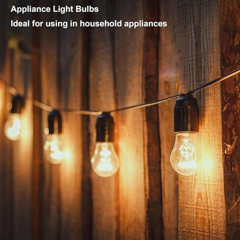 Oven Light Bulb 40 Watt Appliance Light Bulb, High Temperature 300 Degree Resistant Appliance Bulb for Oven, Stove, Refrigerator, Microwave E26 Medium Base, A15 (2-Pack) in Kuwait