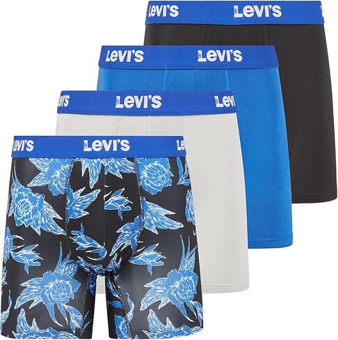 Levi's Mens Boxer Briefs Breathable Stretch Underwear 4 Pack in Saudi Arabia