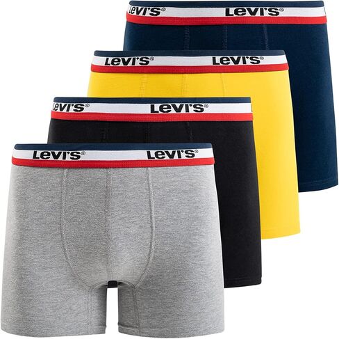 Levi's Mens Boxer Briefs Breathable Stretch Underwear 4 Pack in Saudi Arabia