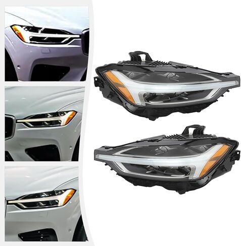Eapmic For 2018-2022Volvo XC60 LED Headlights Assembly, Passenger and Driver Side Headlamps, 22/23-Pin Connectors Only, OE 31689323 &31689322 in Saudi Arabia