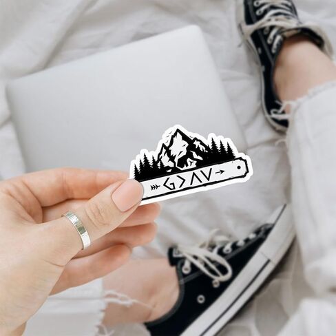 3 قطع ملصق God is Greater Than The Highs and Lows ملصق Mountain Christian Hikers هدية لله أكبر من ملصقات Highs and Lows ملصق إيمان الكتاب المقدس للكمبيوتر المحمول وزجاجة مياه وحافظة هاتف للسيارة 3 بوصات (G1) in Kuwait