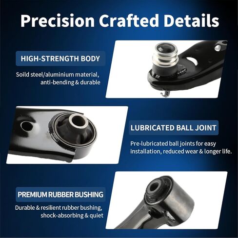 ذراع التحكم السفلي الأمامي مع وصلة كروية مناسبة لسوبارو فورستر 2019-2024 2.5L، Crosstrek 2019 2020 2021 2022 2023 2024 2.0L - طقم تعليق 2 قطعة K623769 K623768 in Saudi Arabia
