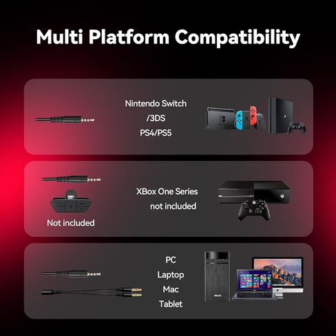 سماعة ألعاب A36 مع ميكروفون للكمبيوتر الشخصي، وXbox One Series X/s، وPs4، وPs5، وSwitch، وسماعات رأس ستيريو سلكية بخاصية إلغاء الضوضاء فوق الأذن مع ميكروفون للكمبيوتر والكمبيوتر المحمول وMac وNintendo وGamer (أزرق) in Kuwait