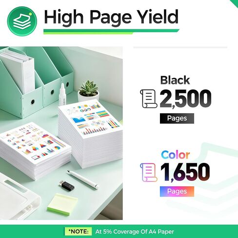 936e 936XL High Yield Ink Cartridges with Chip Combo 4-Pack Replacement for HP 936 936e Ink Works with HP OfficeJet Pro 9125e 9135e 9110b 9128e 9130b 9122e 9120e Wide Format 9730e Printers Black Color in Saudi Arabia