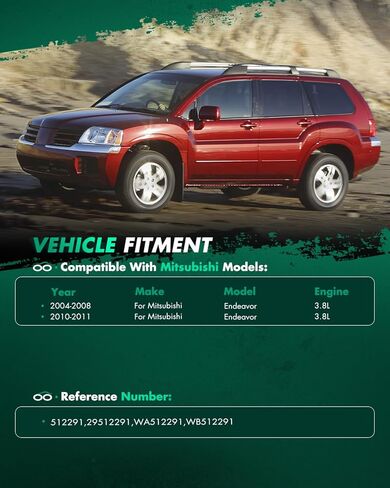 SCITOO Wheel Bearing and Hub Assembly Replaces 512291 Rear fit for Mitsubishi Endeavor 2004-2008, for Mitsubishi Endeavor 2010-2011 Hub Bearing Assembly 5 Lugs Non-ABS [2pc], only for AWD in Saudi Arabia