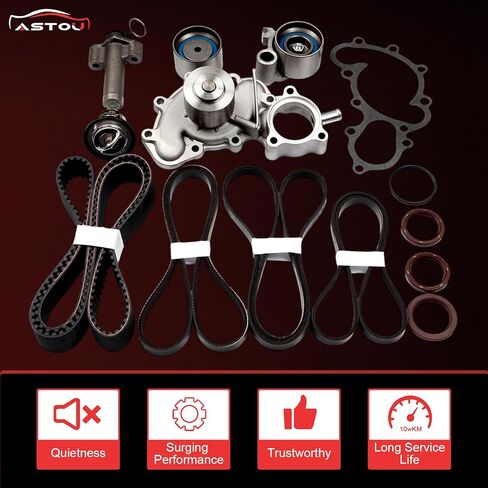 3.4L Engine Timing Belt Kits with Water Bump Fit for 1995-1998 for Toyota for T100 2000-2004 for Tundra 1996-2002 for 4Runner 1995-2004 for Tacoma Replace TBK271 WP2034 in Saudi Arabia
