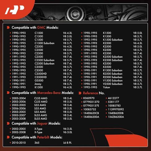 A-Premium Belt Replacement for Mercedes-Benz CL55 S55 SL55 2003-2006 Gmc Ford, 2.5L 3.0L 4.9L 5.0L 5.5L 5.7L 6.3L 7.4L in Saudi Arabia