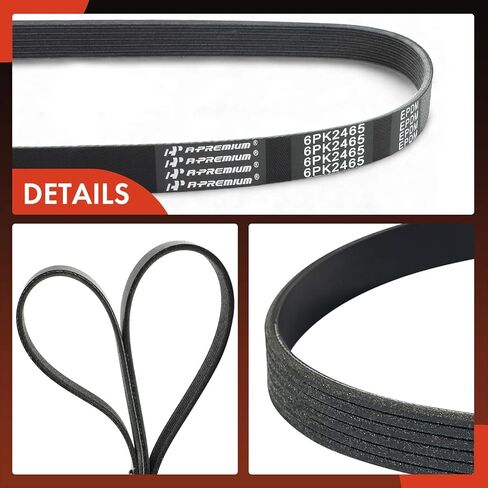 A-Premium Belt Replacement for Mercedes-Benz CL55 S55 SL55 2003-2006 Gmc Ford, 2.5L 3.0L 4.9L 5.0L 5.5L 5.7L 6.3L 7.4L in Saudi Arabia