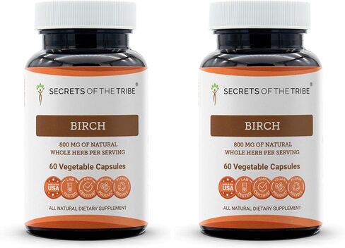 Secrets of the Tribe Birch 60 Capsules, 1000 mg, Birch (Betula Pendula) Dried Leaf (60 Capsules) in Saudi Arabia
