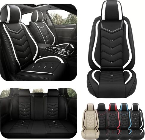 Car Seat Covers for Ford Bronco 2021-2025, Premium Nappa Leather Car Seat Cover, Stylish Sport Seat Covers， Automobile Seat Cover Sets.(Standard 2 Seats/Pure Black) in Saudi Arabia