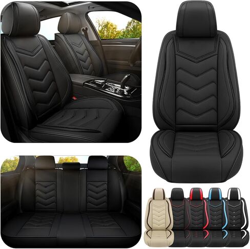 Car Seat Covers for Ford Bronco 2021-2025, Premium Nappa Leather Car Seat Cover, Stylish Sport Seat Covers， Automobile Seat Cover Sets.(Standard 2 Seats/Pure Black) in Saudi Arabia