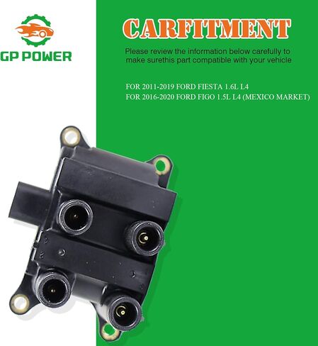 مجموعة ملف الإشعال مكونة من قطعة واحدة متوافقة مع Ford Fiesta Figo 1.5 1.6 L4 لاستبدال UF740 CM5G-12029-F in Saudi Arabia