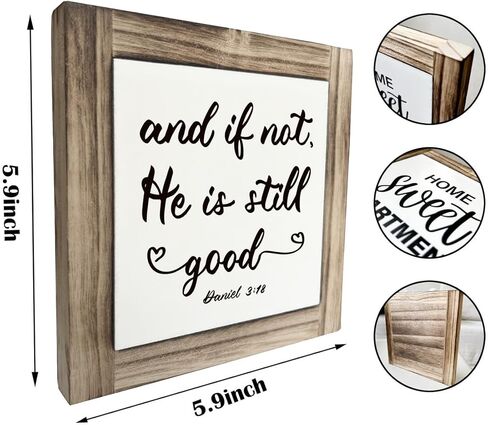 علامة مسيحية، ديكور مكتب لويحات خشبية مربعة، علامة فنية لطاولة الكتاب المقدس، عمل فني ديني، ديكور منزلي لغرفة المعيشة وغرفة نوم المطبخ، لأن الله أحب العالم الذي أعطاه - يوحنا 3:16 in Kuwait