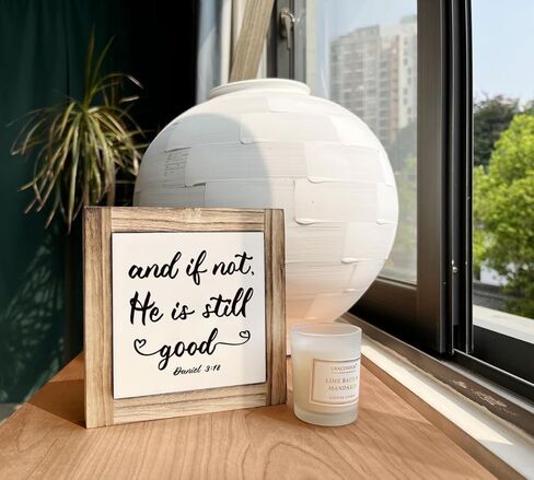 علامة مسيحية، ديكور مكتب لويحات خشبية مربعة، علامة فنية لطاولة الكتاب المقدس، عمل فني ديني، ديكور منزلي لغرفة المعيشة وغرفة نوم المطبخ، لأن الله أحب العالم الذي أعطاه - يوحنا 3:16 in Kuwait