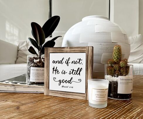 علامة مسيحية، ديكور مكتب لويحات خشبية مربعة، علامة فنية لطاولة الكتاب المقدس، عمل فني ديني، ديكور منزلي لغرفة المعيشة وغرفة نوم المطبخ، لأن الله أحب العالم الذي أعطاه - يوحنا 3:16 in Kuwait