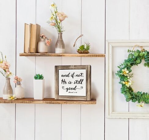 علامة مسيحية، ديكور مكتب لويحات خشبية مربعة، علامة فنية لطاولة الكتاب المقدس، عمل فني ديني، ديكور منزلي لغرفة المعيشة وغرفة نوم المطبخ، لأن الله أحب العالم الذي أعطاه - يوحنا 3:16 in Kuwait