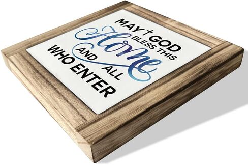 Christian Sign, Box Wood Plaques Desk Décor, Scripture Table Art Sign, Religious Artwork, Home Decor for Living Room Kitchen Bedroom, For God So Loved the World that He Gave - John 3:16 in Saudi Arabia