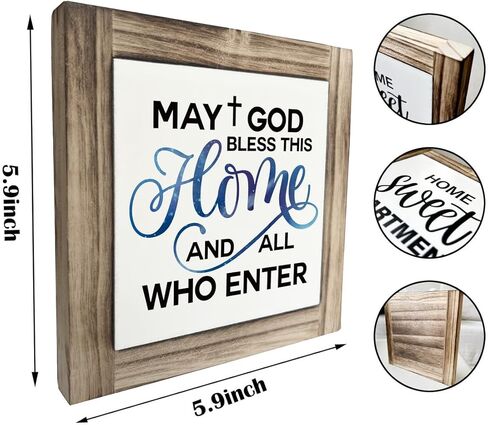 Christian Sign, Box Wood Plaques Desk Décor, Scripture Table Art Sign, Religious Artwork, Home Decor for Living Room Kitchen Bedroom, For God So Loved the World that He Gave - John 3:16 in Saudi Arabia