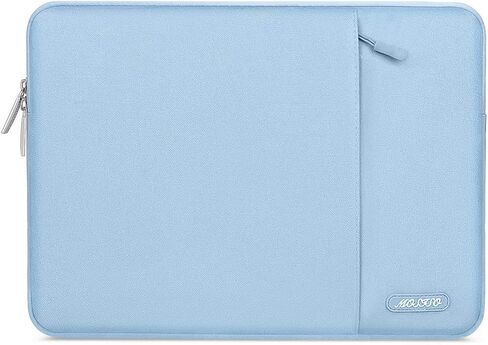 MOSISO Compatible with MacBook Air 13 inch Case 2024-2022 M3 A3113 M2 A2681, Anti-Cracking Heavy Duty TPU Bumper Plastic Hard Case&Keyboard Skin&Screen Film&Polyester Vertical Bag, Baby Blue&Air Blue in Saudi Arabia