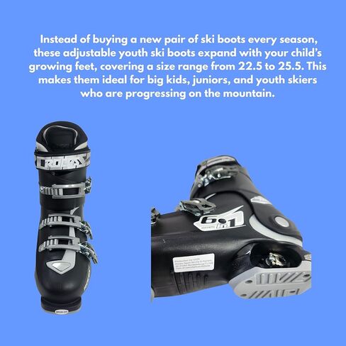 حذاء تزلج Roces Idea Up قابل للتعديل أسود / فضي مقاس 22.5-25.5 in Kuwait