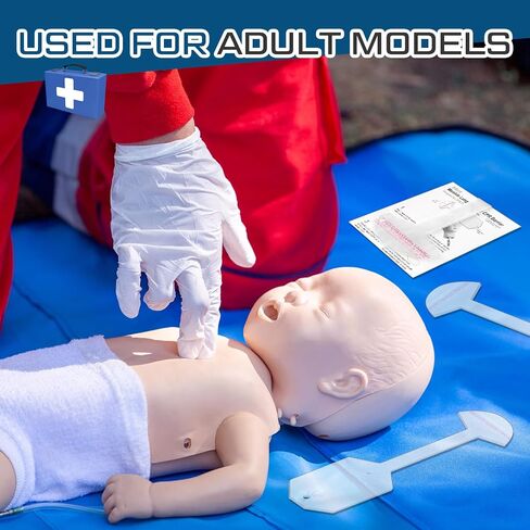 100 Pcs 100 Pcs Adult/Child CPR Manikin Infant Face Shield Lung Bag Manikin Replacement Lung Bag Face Shield Lung Bags Compatible with CPR Prompt Manikin CPR Classes Training (17.32 Inches) in Kuwait
