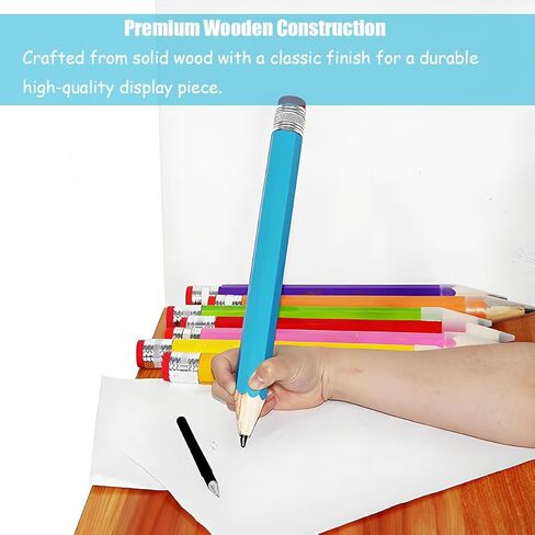Wooden Jumbo Pencils,Funny Giant Pencil For Party Favors Novelty Large Pencil For Prop Gifts Decor School Home Office Supplies (Pink) in Saudi Arabia