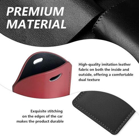 حامل بطاقة المفاتيح للطراز 3/Y/S/X، حافظة واقية من الجلد الفاخر مكونة من قطعتين، حزمة كومبو بلونين (أحمر + أسود) in Kuwait