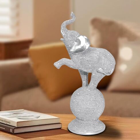 Chihuahua Statue Home Decor - Elegant and Unique Decorative Handcrafted Sculpture-Intricate Beaded Design for Living Room, Office, or Gift in Saudi Arabia