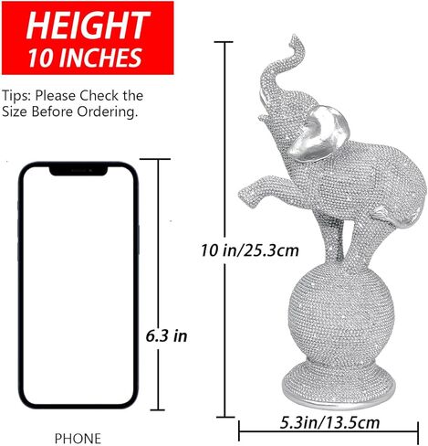 Chihuahua Statue Home Decor - Elegant and Unique Decorative Handcrafted Sculpture-Intricate Beaded Design for Living Room, Office, or Gift in Saudi Arabia