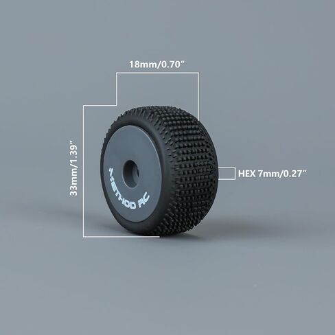 METHOD RC NitraGrip 1/28 Truck Tires F/R on 7mm Hex Gary Wheels for Losi Micro-T (4pcs Glued) in Saudi Arabia
