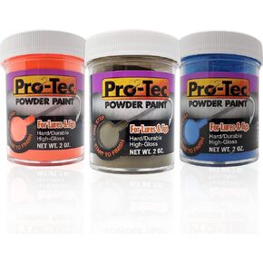 مجموعة طلاء Lurwind Pro-Tec Jig من 3 قطع، طلاء مسحوق لطعم الصيد ورؤوس الرقص، لمسة نهائية متينة شديدة اللمعان، أسود، وردي فاقع، أخضر شارتروز، 2 أونصة لكل منها، يغطي 9000 رقصة، لا حاجة إلى برايمر، خالية من الرائحة in Kuwait