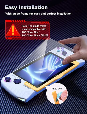 JSAUX ROG Ally Screen Protector 2-Pack, Anti Glare 9H Hardness Tempered Glass Screen Protector with Guiding Frame, 7 inch Anti-Scratch Screen Protector for ASUS ROG Ally/ASUS ROG Ally X 2024 in Kuwait