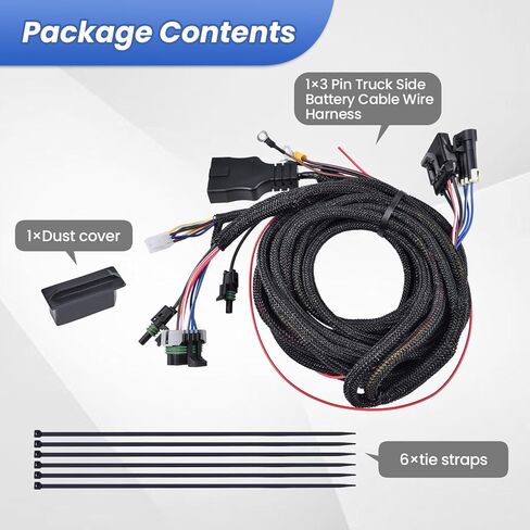 26345 412404 Battery Cable 3 Pin Wire Harness Truck Side Fit for Western Fisher Ultramount Isolation Module System, 3 Pin Truck Side Wire Harness Replace 26345 412404 in Kuwait