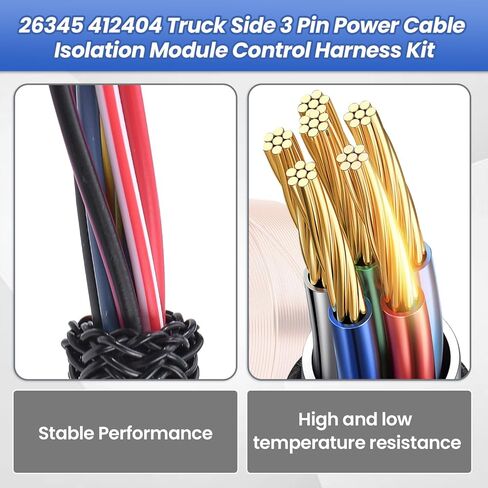 26345 412404 Battery Cable 3 Pin Wire Harness Truck Side Fit for Western Fisher Ultramount Isolation Module System, 3 Pin Truck Side Wire Harness Replace 26345 412404 in Kuwait