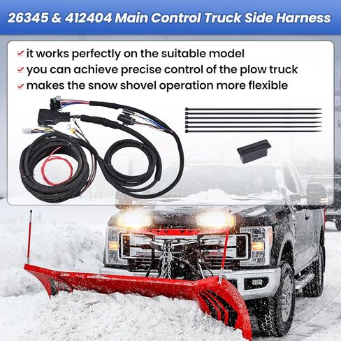 26345 412404 Battery Cable 3 Pin Wire Harness Truck Side Fit for Western Fisher Ultramount Isolation Module System, 3 Pin Truck Side Wire Harness Replace 26345 412404 in Kuwait