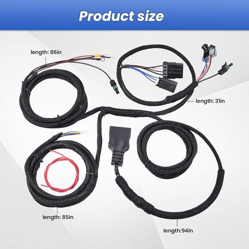 26345 412404 Battery Cable 3 Pin Wire Harness Truck Side Fit for Western Fisher Ultramount Isolation Module System, 3 Pin Truck Side Wire Harness Replace 26345 412404 in Kuwait