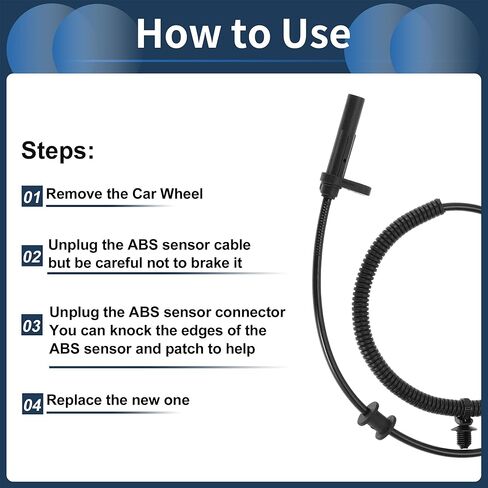 ABS Wheel Speed Sensor Front Left Right ABS Sensor Anti-lock Braking System Sensor No.4L3Z2C204AA for Ford F-150 2014 RWD in Saudi Arabia