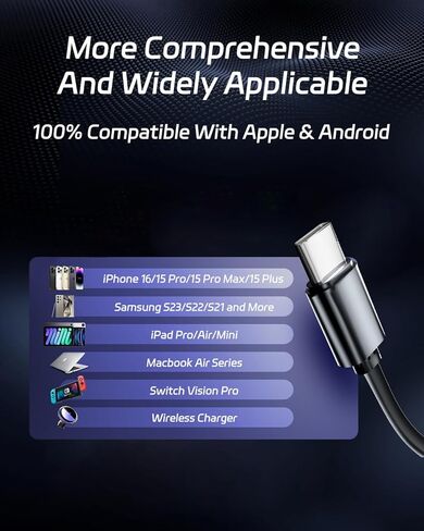 شاحن سيارة قابل للسحب، شاحن هاتف سيارة فائق السرعة 66 وات 4 في 1، كابلات قابلة للسحب (31.5 بوصة) ومحول شاحن سيارة بمنفذي USB لأجهزة iPhone 15/14/13/12 Pro Max XR، iPad، Samsung، Pixel in Kuwait