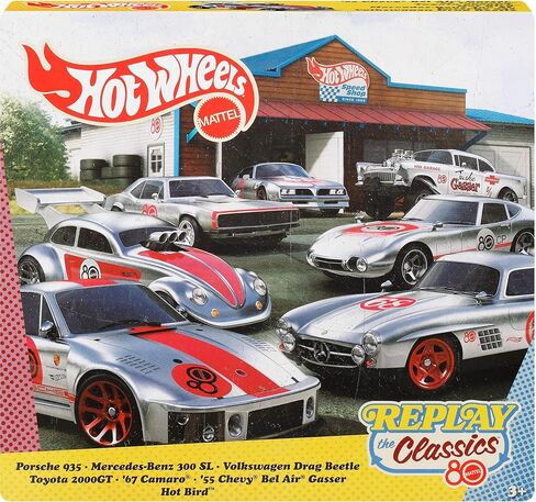 Hot Wheels 80th Anniversary Mattel 7 Pack Ride On Toy Mini Car, 7 Pack Ages 3+ Metal JHF01 in Saudi Arabia