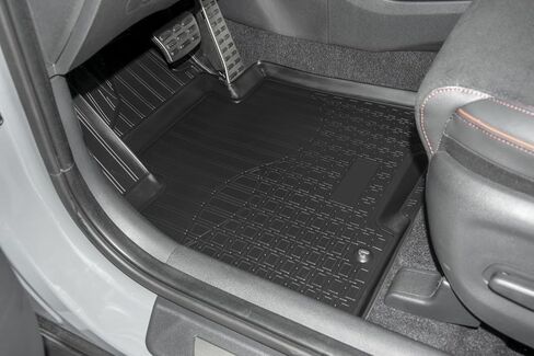3D Floor Mats for 2010-2013 Kia Soul Heavy Duty, Custom Fit, All Weather Floor Liner Front & 2nd Row Full Set Rubber, Black in Saudi Arabia