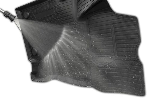 3D Floor Mats for 2010-2013 Kia Soul Heavy Duty, Custom Fit, All Weather Floor Liner Front & 2nd Row Full Set Rubber, Black in Saudi Arabia