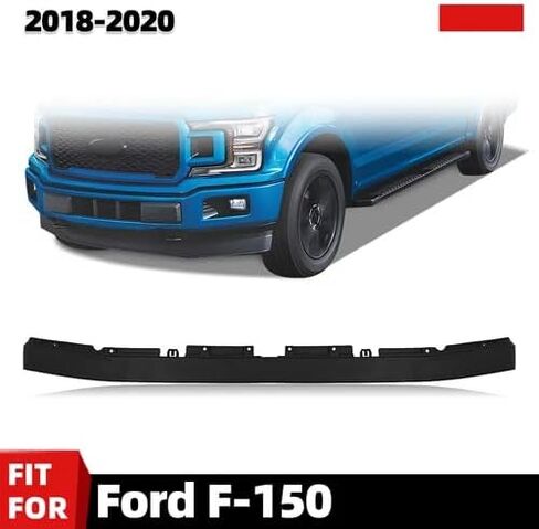 لوحة الستارة الأمامية السفلية تناسب Ford F-150 2018 2019 2020، بلاستيك أسود - جزء المصد الأمامي البديل المباشر JL3Z17626AB & FO1095299 in Kuwait
