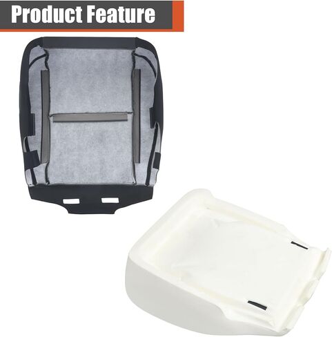 labwork Front Driver Side Bottom Black Cloth Seat Cover and Foam Cushion Replacement for Silverado 1500 2500HD 3500HD 2007-2014 in Saudi Arabia