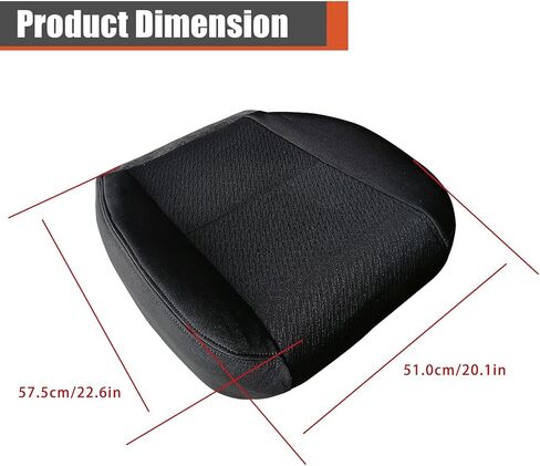 labwork Front Driver Side Bottom Black Cloth Seat Cover and Foam Cushion Replacement for Silverado 1500 2500HD 3500HD 2007-2014 in Saudi Arabia