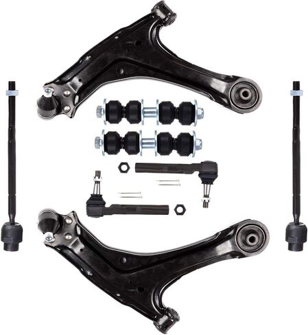 SCITOO 8-PC SET Control Arm Kit Fit For Chevy Classic For Malibu For Oldsmobile Alero Cutlass For Pontiac Grand Am Front Lower Control Arm And Ball Joint Front Sway Bar Link Inner & Outer Tie Rod End in Saudi Arabia