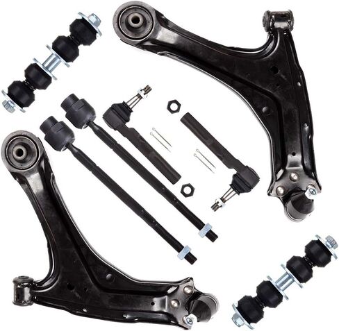 SCITOO 8-PC SET Control Arm Kit Fit For Chevy Classic For Malibu For Oldsmobile Alero Cutlass For Pontiac Grand Am Front Lower Control Arm And Ball Joint Front Sway Bar Link Inner & Outer Tie Rod End in Saudi Arabia