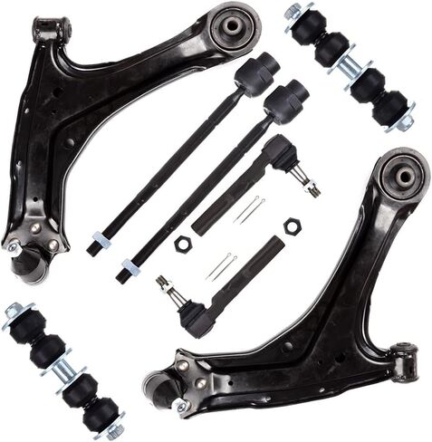 SCITOO 8-PC SET Control Arm Kit Fit For Chevy Classic For Malibu For Oldsmobile Alero Cutlass For Pontiac Grand Am Front Lower Control Arm And Ball Joint Front Sway Bar Link Inner & Outer Tie Rod End in Saudi Arabia